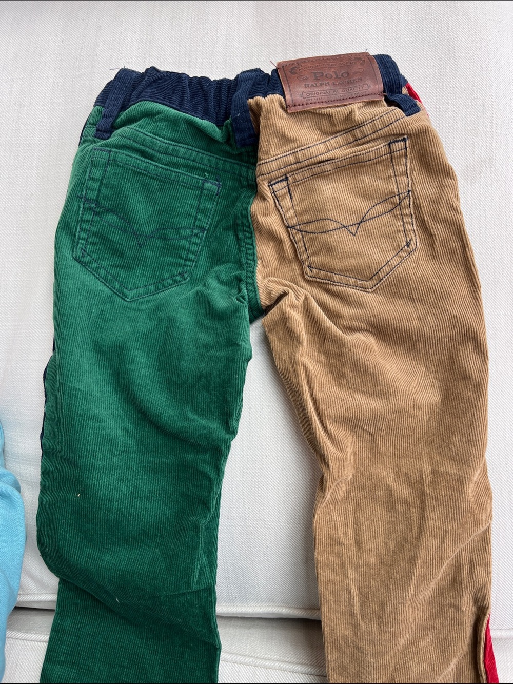 Polo by Ralph Lauren Corduroy Colorblock Pants in Green, Tan, Red, Navy